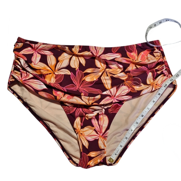 Cupshe Floral High-Waisted Bikini Bottom XL NWT - Picture 5 of 9